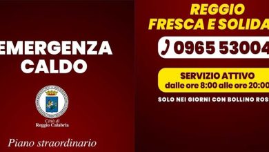 emergenza caldo reggio calabria